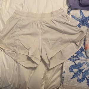 White lululemon shorts size 6 4 inches